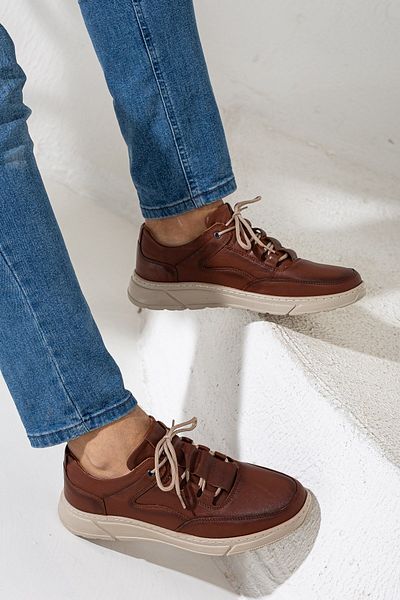 Dilimler Ayakkabı Ανδρικά casual παπούτσια από γνήσιο δέρμα με κορδόνια