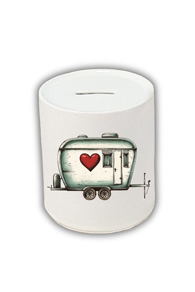 lili hediyelik Δώρο γενεθλίων με τυπωμένο κουμπαρά Heart Caravan