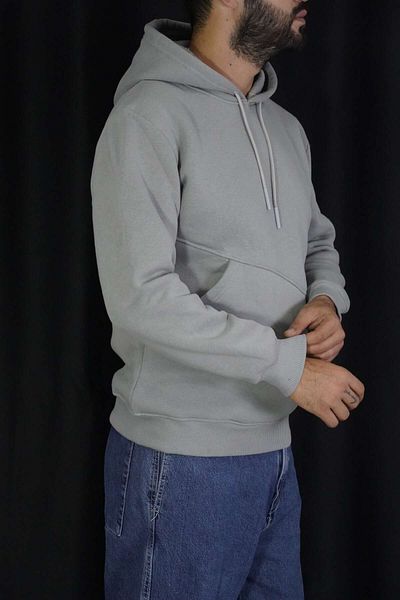 EydaMoon Мъжка блуза с качулка и един страничен джоб, стандартна кройка (буферен плат и памук)