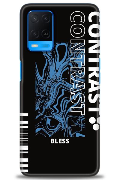 MRCİLETİSİM Oppo A54 Case Hd Printed Case - Contrast