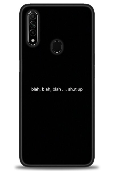 MRCİLETİSİM Oppo A31 Kılıf HD Baskılı Kılıf - Shut Up + Tam Ekran Koruyucu
