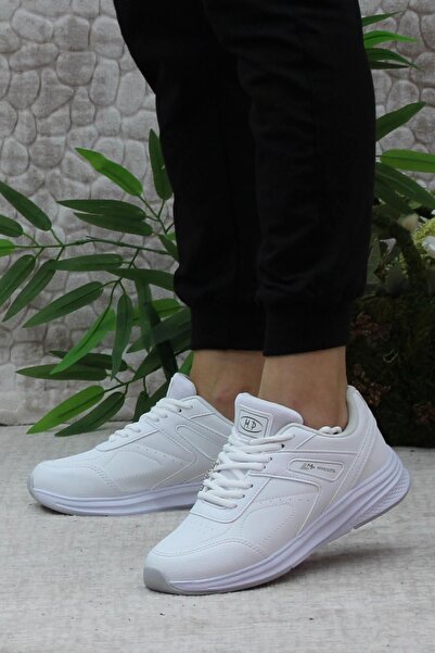 M.P. Rahat Taban Bağcıklı Unisex Günlük Spor Ayakkabı Beyaz Sneaker