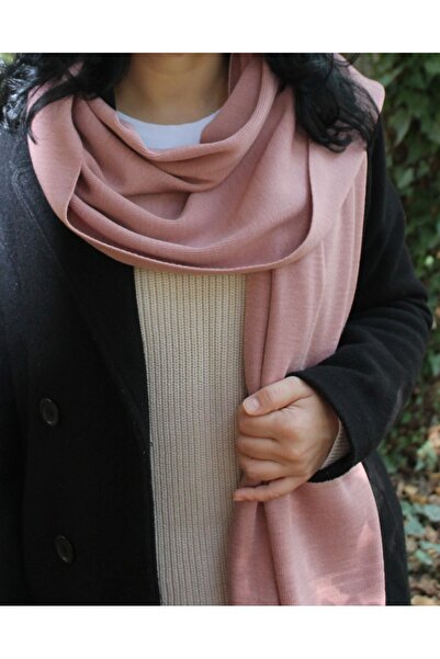 MODA UNİSEX YUMUŞAK PEMBE AKRİLİK ATKI, ŞAL