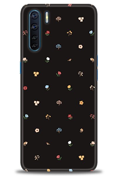 MRCİLETİSİM Oppo A91 / Reno 3 Kılıf HD Baskılı Kılıf - Flower + Tam Ekran Kor...