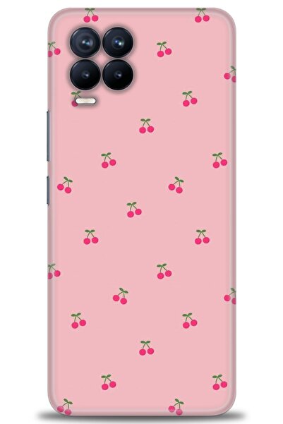 MRCİLETİSİM Realme 8 Kılıf HD Baskılı Kılıf - Minik Kirazlar