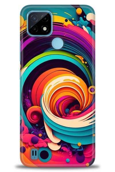 MRCİLETİSİM Realme C21 Case Hd Printed Case - Color Hose