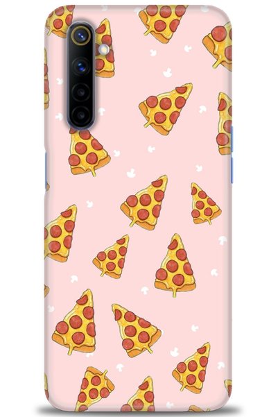 MRCİLETİSİM Realme 6 Case Hd Printed Case - Pizza Slices
