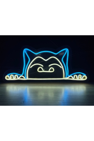 Disa Neon Led Duvar Dekoratif Aydınlatma -pokemon Snorlax, 40x20cm-