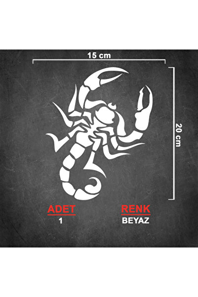 Sönmez Dijital Akrep Sticker Model 1 - Çamurluk Sticker - Oto Sticker - Araba...
