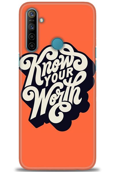 MRCİLETİSİM Realme 5I / 6I / C3 Case Hd Printed Case - Know Your Worth