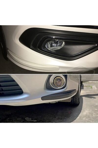 Genel Markalar 5d Esnek Tampon Koruma Bandı Uyumlu Tampon Koruyucu Şerit Yumuşak Bant 2 Li Paket SiyahKarbon