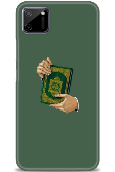 MRCİLETİSİM Realme C11 Case Hd Printed Case - Warning + Full Screen Protector