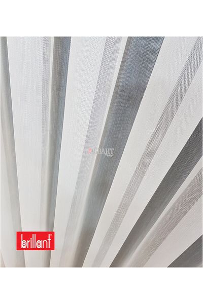 Brillant Fish Back Patterned Non-Crease Ironing Not Wanted Tulle Curtain - Heavy Grammage, 1/3 Close Pleated