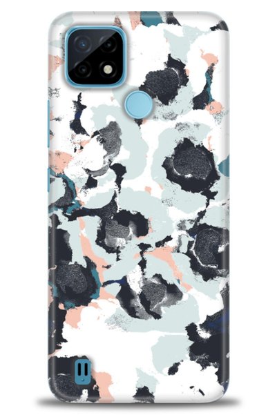 MRCİLETİSİM Realme C21 Case Hd Printed Case - Artistic Black