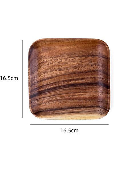 MIBRU Coffee wood serving tray 16.5x16.5cm