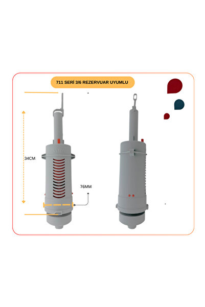 VitrA 436272yp Boşaltma Grubu 3/6