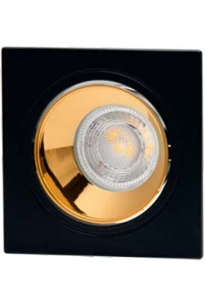 Cata Ct-5055 Jaguar Kare Boş Spot Kasası Siyah-Bakır GU10 - 12'Lİ PAKET (Ampu...