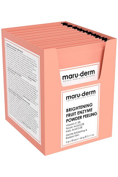 Maru.Derm 60 GR Brightening Fruit Enzyme Powder Peeling - Vitamin C 3% + Ferulic Acid 0.5% + Kojic Acid 0.2%