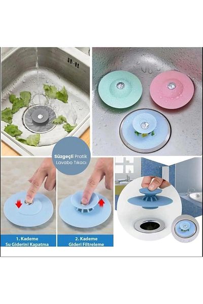 Sharvox Drain Filter Strainer Bathtub Bathroom Sink Strainer Pump Plug Stopper Open Close Stopper