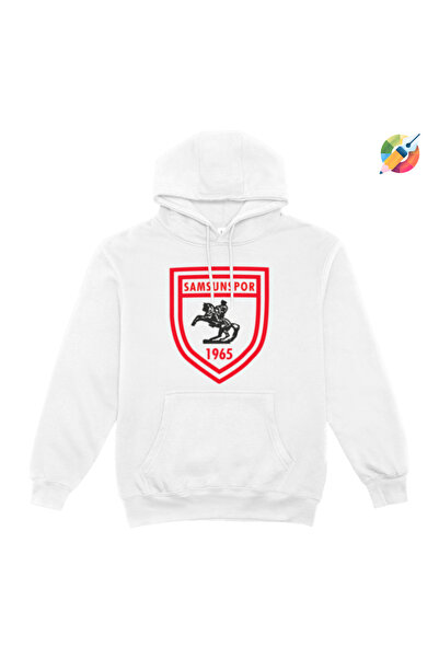 CERCİBAZAAR Özel Futbol Takım Logoları Baskılı Kapşonlu Sweatshirt