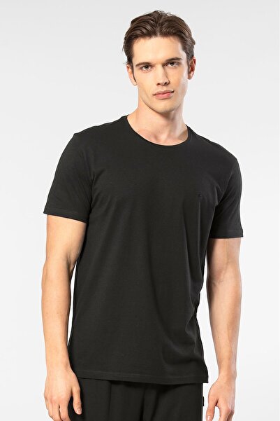Cacharel Men's Crew Neck T-Shirt 2169/Black