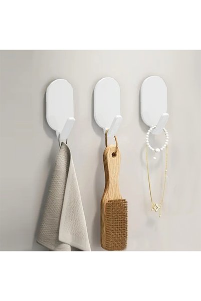 Generic Brand Strong Self Adhesive Wall Hooks / Hangers (Set of 3)