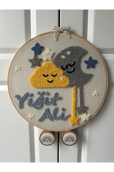 Punch nakışlı kişiye özel kapı duvar süsü/tablosu