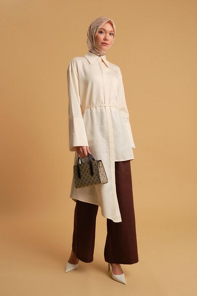 Armine Asymmetrical Tunic - 24Y4015 Model Moonstone