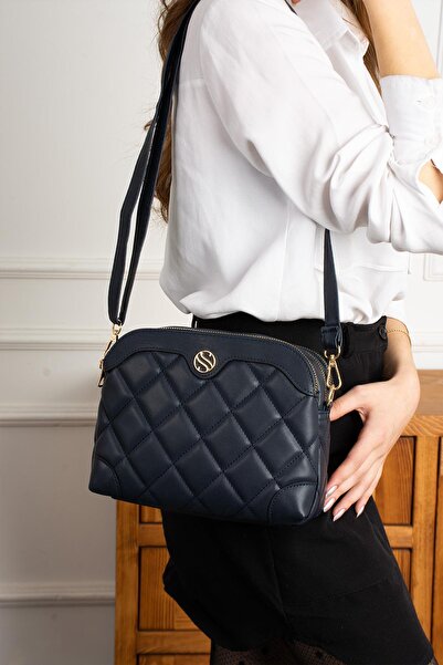 H&D COLLECTİON Регульований довгий ремінь на підкладці, стьобана сумка на 4 відділення на плече і через плече 1267