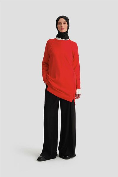 Armine 24kd2002 موديل تونيك تريكو أحمر