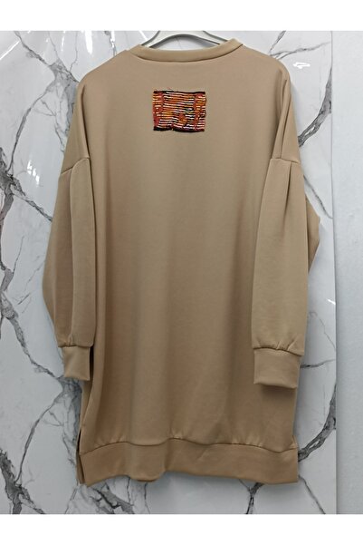 Puane Γυναικείο υφασμάτινο τούνικ με πολύχρωμη λεπτομέρεια τσέπης