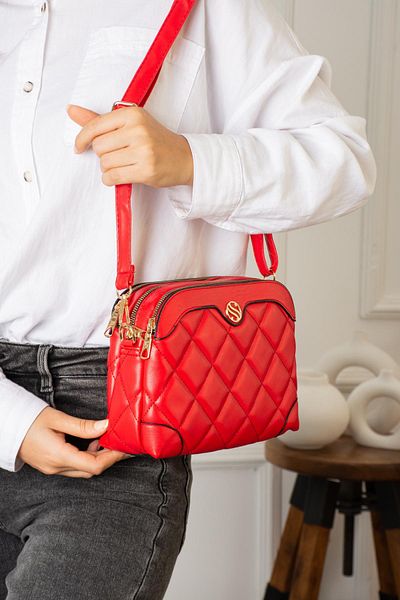H&D COLLECTİON Geantă de umăr și crossbody cu 4 compartimente, căptușită cu curea lungă reglabilă 1267