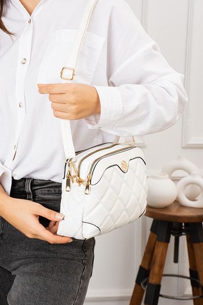 H&D COLLECTİON Geantă de umăr și crossbody cu 4 compartimente, căptușită cu curea lungă reglabilă 1267