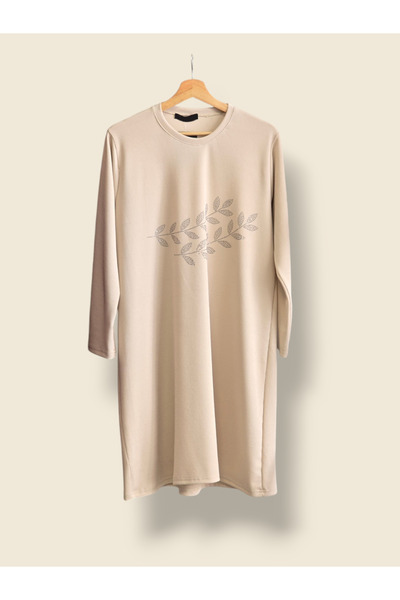 ENDAMIM Large Size Tunic - Twist Knitted Fabric, Lycra