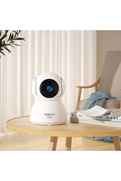 Xiaovv Q8 Ev Ofis 2K Kablosuz IP Güvenlik Kamerası 355° Hareket Mobil Bildirim WiFi Konuşma Ses Algılama