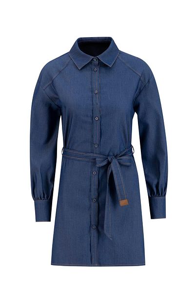 Armine Navy Blue Denim Tunic - Triangle Robe, Model 24K4306