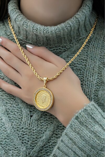 aytekgold Tam Altınlı Halat Kolye