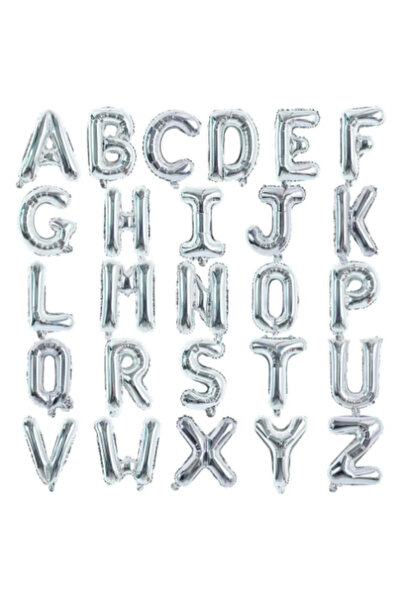 ikm balon Foil Balloon F Letter Silver Color 16 Inch