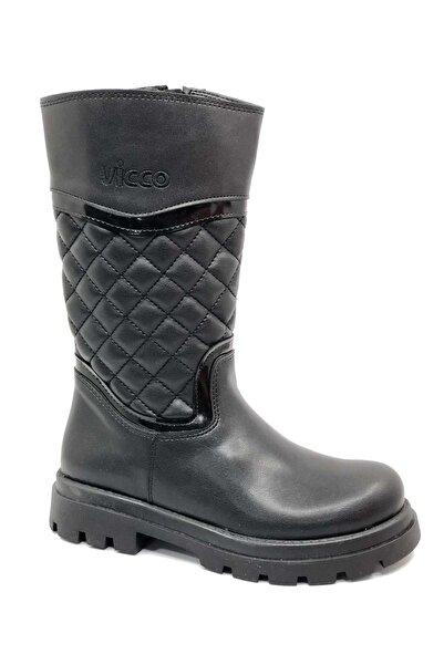 Kids Club Shoes Vicco Lux Kauçuk Taban Çizme Ortopedik Çocuk Bot SİYAH