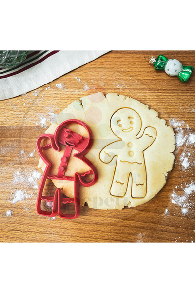 Bi'şeyler Sepeti قالب كوكيز رجل الزنجبيل يهز اليد من Gingerbread Man