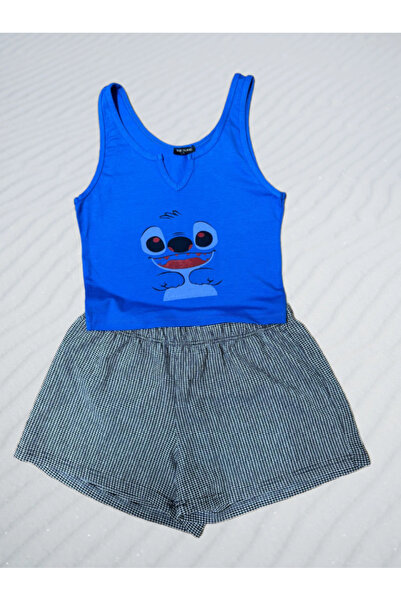 PEMBECİN Pembecin Şortlu Pijama Takımı Babydol ip Askılı Yazlık Pamuklu Kolsu...