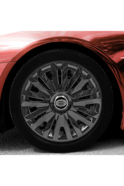 Elize Renault Megane 2 15 İnç Jant Kapağı Amblemli Piano Black 4'lü Set 209 ELZ