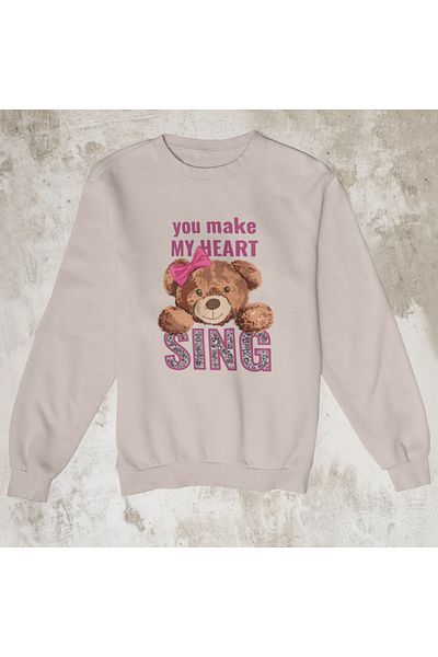 SUNFREE TEDDY GIRL PRINTED OVERSIZE ΒΑΜΒΑΚΙ ΦΟΥΤΕΡ