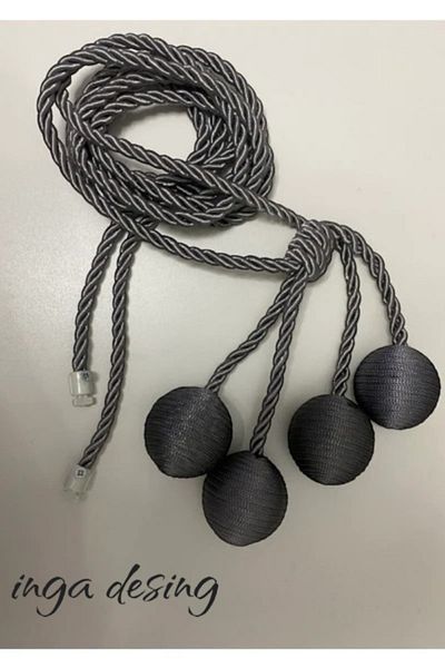 inga desing Double Breasted Cornice Tactical Binding with Four Balls Rope Cord