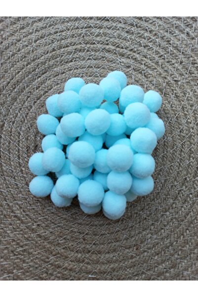 C&A&B KUZEY AVİZE Blue 2 cm 100 Pieces Baby Hobby Material - North Chandelier Plush Pompom