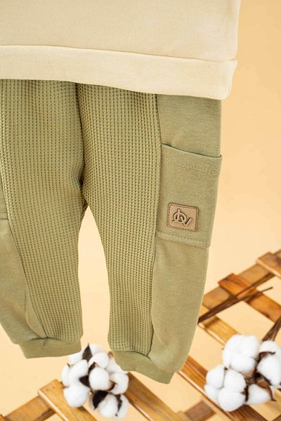 bombe Baby Kids Khaki Cotton 2-Piece Set First I Trend Fashion Bottom Top Set