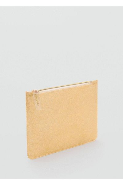MANGO Woman Glitzernde Kosmetiktasche mit Reißverschluss