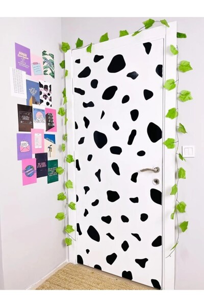 LumenShop ملصق باب بنمط البقرة