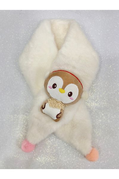 SHEKER HOME وشاح للفتيات من القطيفة من Little Bird - كريمي