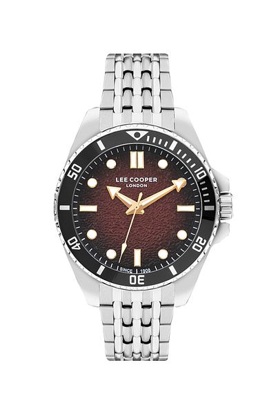 Lee Cooper Lee Cooper LC07954.380 Men Analog Display Watch & Metal Strap Silver